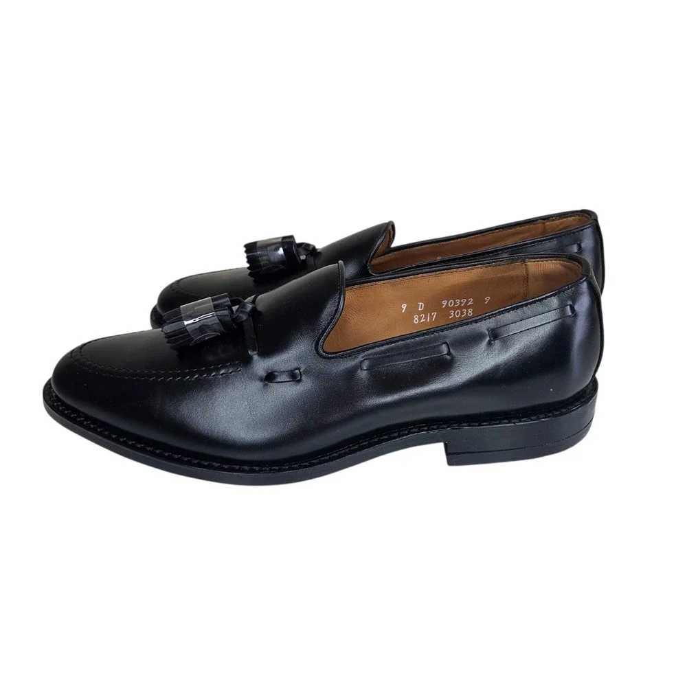 Allen Edmonds Grayson Black Leather Tassel Loafers Mens 9 NWOB